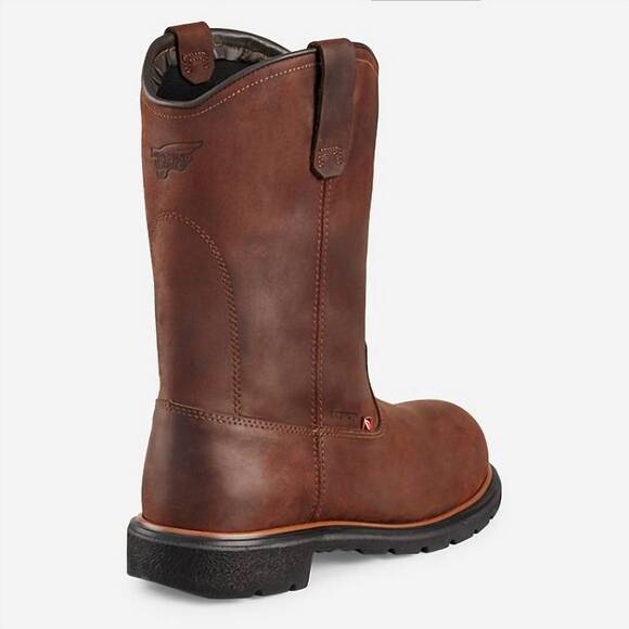 NEW RED WING SHOES men\'s waterproof safety toe 11-in pull-on boots in brown main image 4